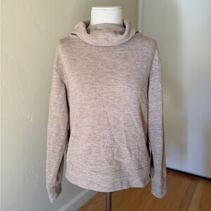 Varley beige Cowl Neck Sweatshirt with zippers size S
